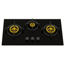 Supreme Three Brass Burner Gas Stove (8mm Glass)